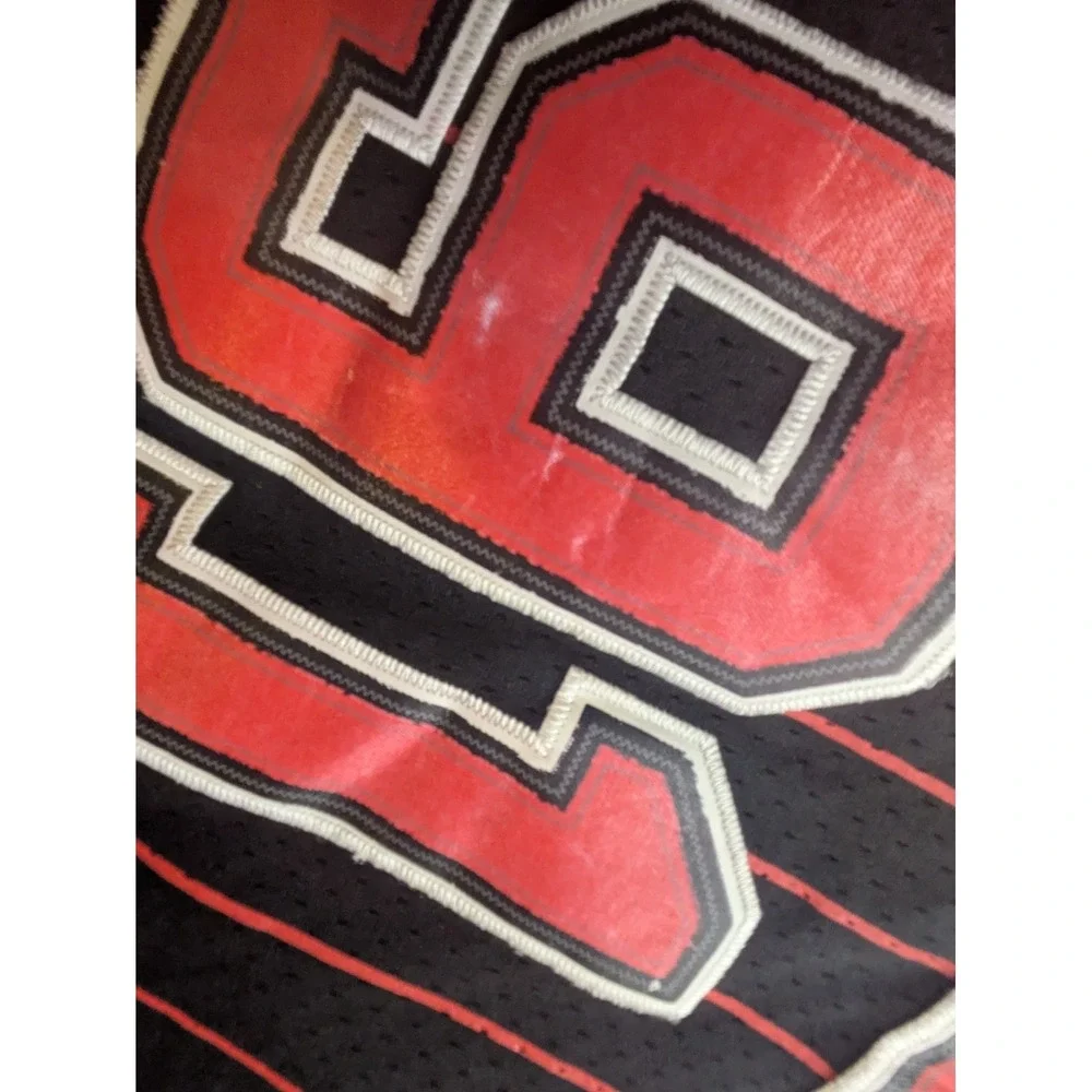 Dennis Rodman #91 Chicago Bulls Adidas NBA Basketball Pinstripe Jersey Large +2